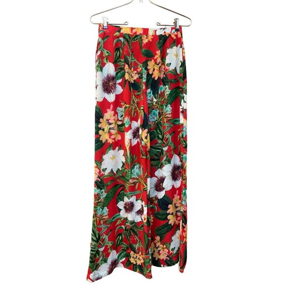 Show Me Your Mumu Eli Wide Leg Palazzo Pants Red Floral Print Small S - Picture 4 of 8